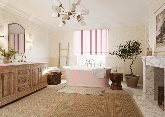 Winnies Stripe, Cosmos - Roman Blind - Image 6